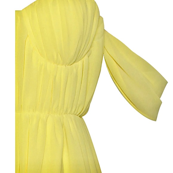 Miss Circle Yellow Chiffon Maxi Dress - Picture 3 of 5